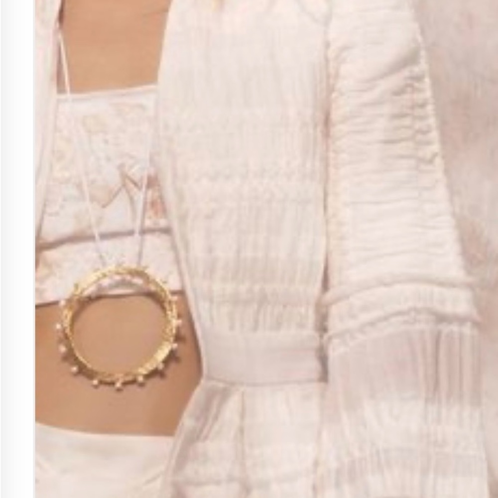 Natori White Ruched Peplum Jacket size 10 - Picture 2 of 10